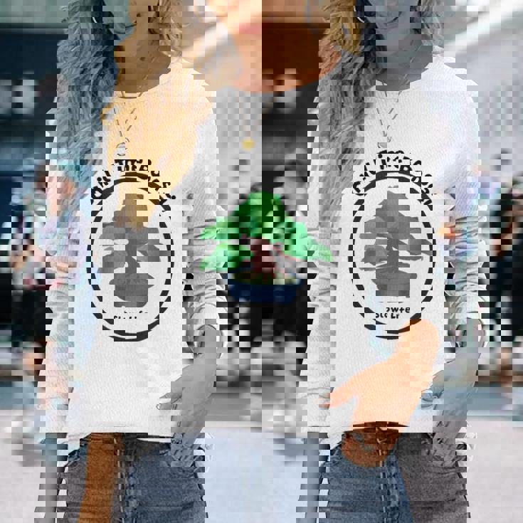 チルタイム盆栽 長袖Tシャツ 彼女への贈り物