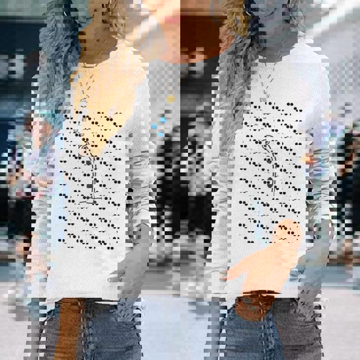 チンアナゴ《ドット柄 水玉模様》【どうぶつフレンズ】魚 水族館の生き物 かわいい 面白い 動物 長袖Tシャツ 彼女への贈り物