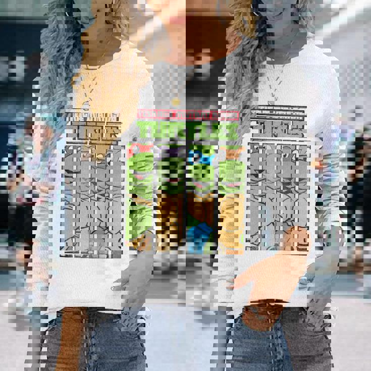 ティーンエイジ・ミュータント・ニンジャ・タートルズ フェイスパネル グラフィックtシャツ 長袖Tシャツ 彼女への贈り物