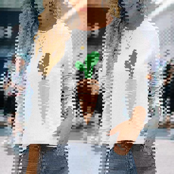 ニンジン コスチューム 野菜 カーニバル コスチューム ビーガン Carrot Costume 長袖Tシャツ 彼女への贈り物