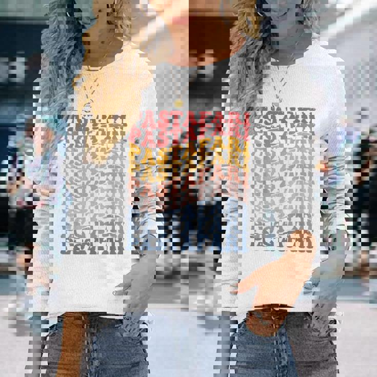 パスタファリ フライングスパゲッティモンスター Fsm グルービー 長袖Tシャツ 彼女への贈り物