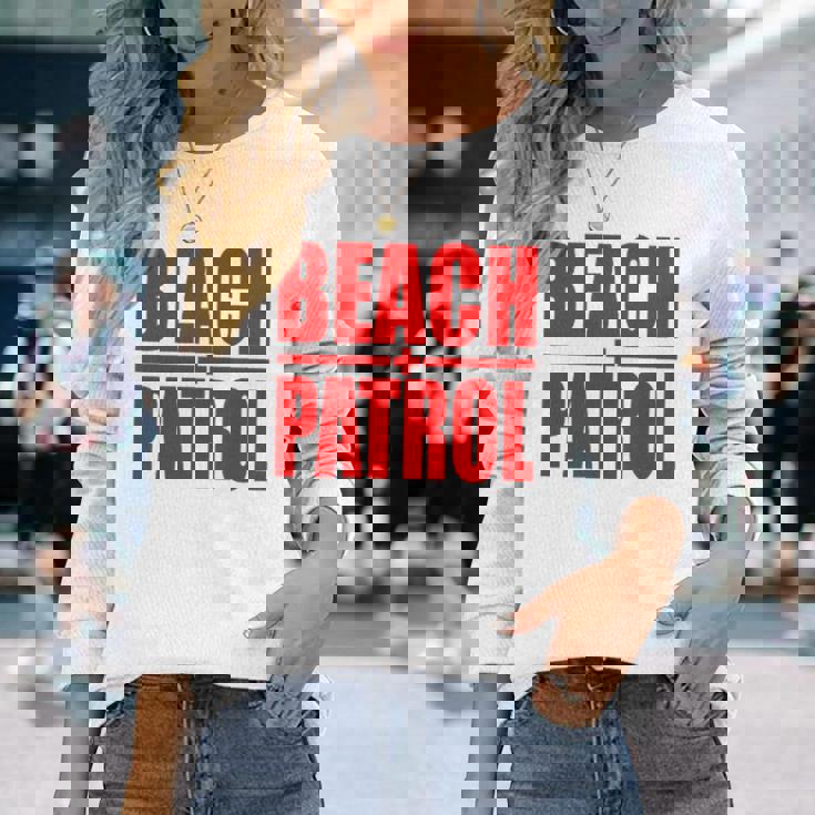 ビーチパトロール サーフ レスキュー ライフガード 長袖Tシャツ 彼女への贈り物