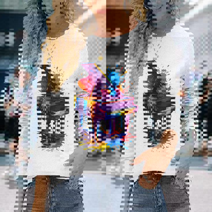 ピアノ ティー 楽器 ピアノ 長袖tシャツ 長袖Tシャツ 彼女への贈り物