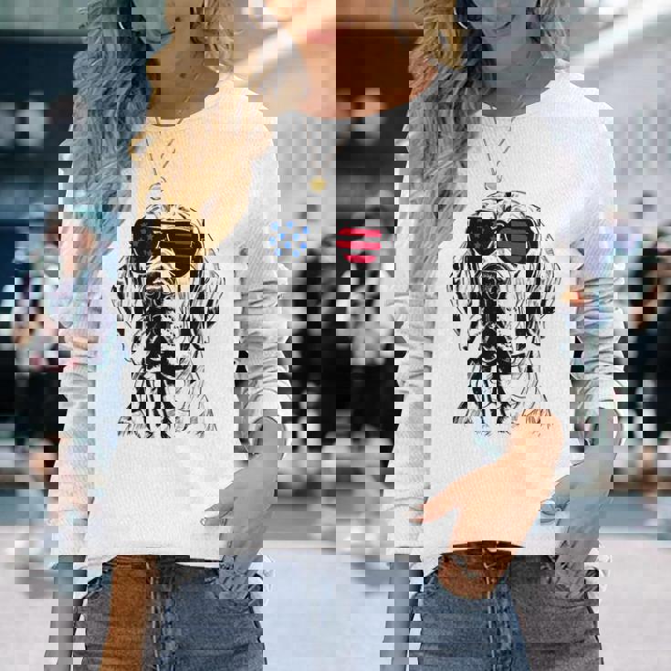 フィラ ブラジレイロ 犬 7月4日 アメリカ国旗 長袖Tシャツ 彼女への贈り物