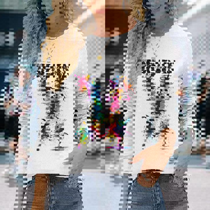 ブレイキン 面白いtシャツ ブレイクダンス おもしろtシャツ ダンス メンズ 文字入り おもしろ おもしろい 長袖Tシャツ 彼女への贈り物