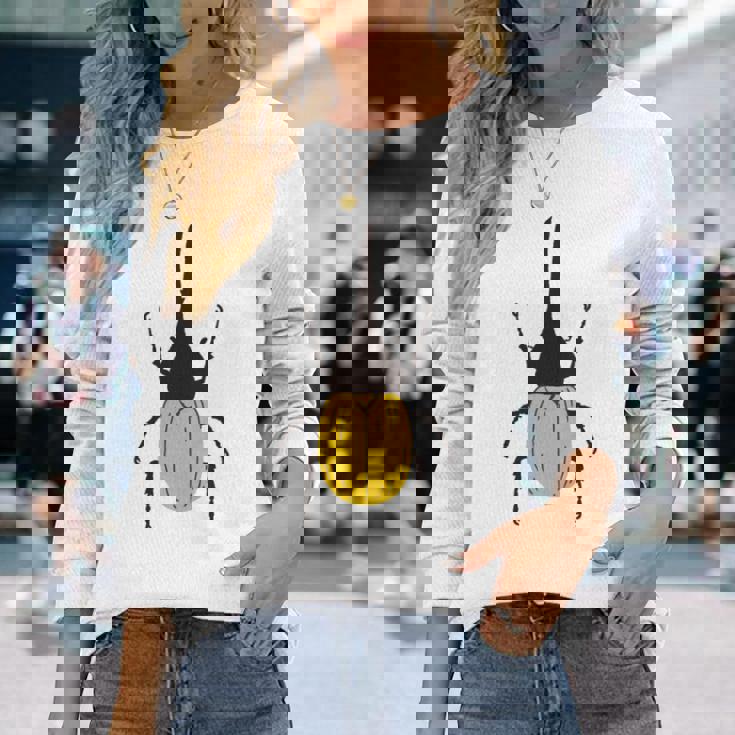 ヘラクレスオオカブト _昆虫_カブトムシ 長袖tシャツ 長袖Tシャツ 彼女への贈り物