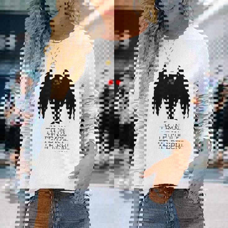 モスマン男女兼用クールクリプティッドモンスターウィアード 長袖Tシャツ 彼女への贈り物