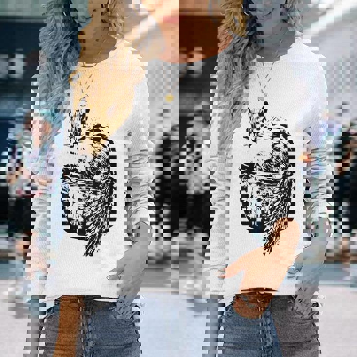 リスちゃん リス シマリス モチーフ げっ歯類 動物 カラフル デザイン 長袖Tシャツ 彼女への贈り物