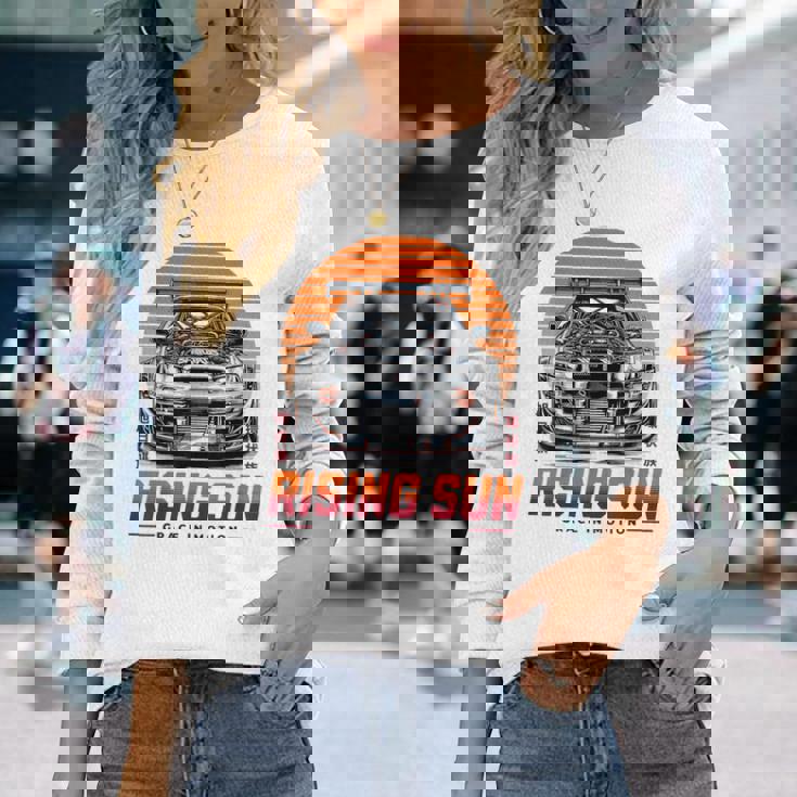 レトロ ヴィンテージ ジャパニーズjdm 東京ジャパン ドリフトレーシング サンカー 長袖Tシャツ 彼女への贈り物