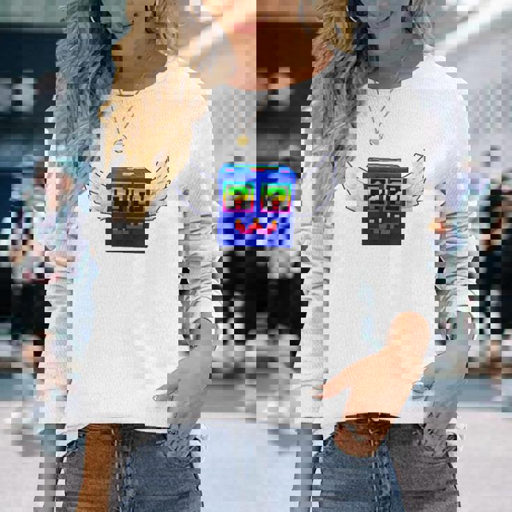 ロックスゲーム内でブレインロットゴッドラッキーブロック4頭脳を盗む 長袖Tシャツ 彼女への贈り物