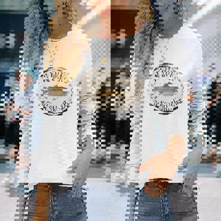 ワイオミング ジャクソン ホール トラウト 魚 フライフィッシング ビンテージ 長袖Tシャツ 彼女への贈り物