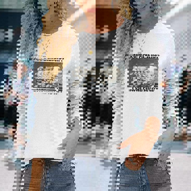 世界史で有名な反バイデン共産主義者 長袖Tシャツ 彼女への贈り物