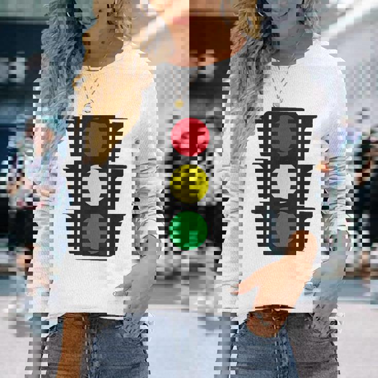 信号機の衣装 長袖Tシャツ 彼女への贈り物