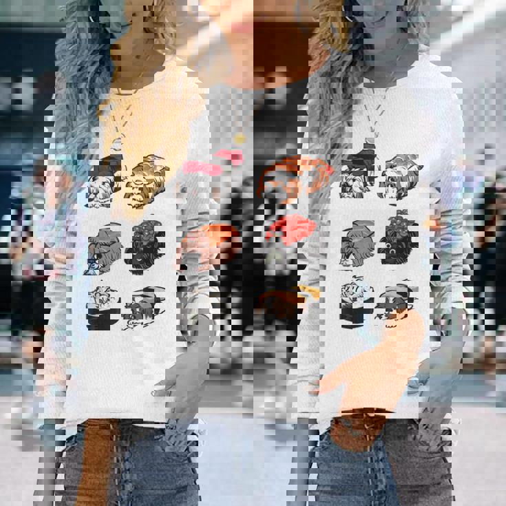 寿司シーズー 長袖Tシャツ 彼女への贈り物