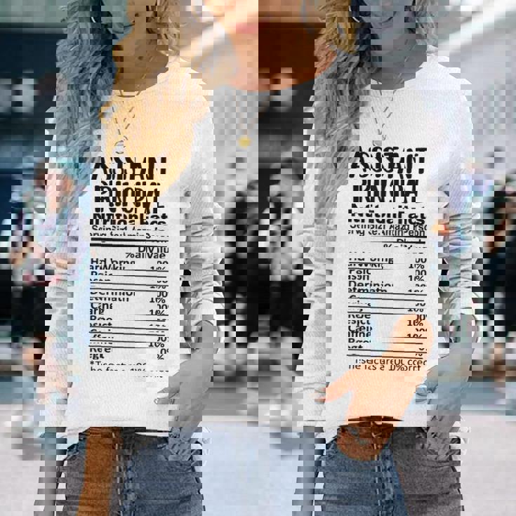 教頭栄養成分表おかしい 長袖Tシャツ 彼女への贈り物