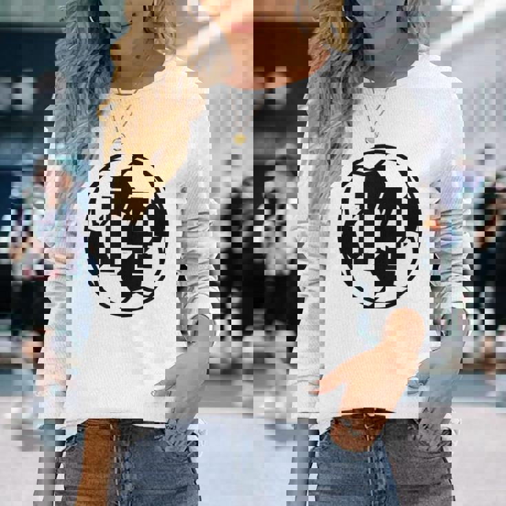 数字 14 Fourn サッカーボール Futbol 長袖Tシャツ 彼女への贈り物