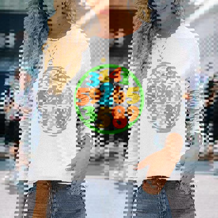 数字円周率ティー 長袖Tシャツ 彼女への贈り物