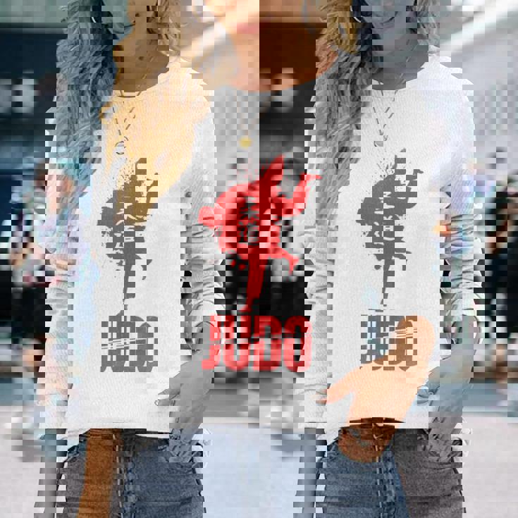 柔道着のクールな柔道tシャツ。 長袖Tシャツ 彼女への贈り物