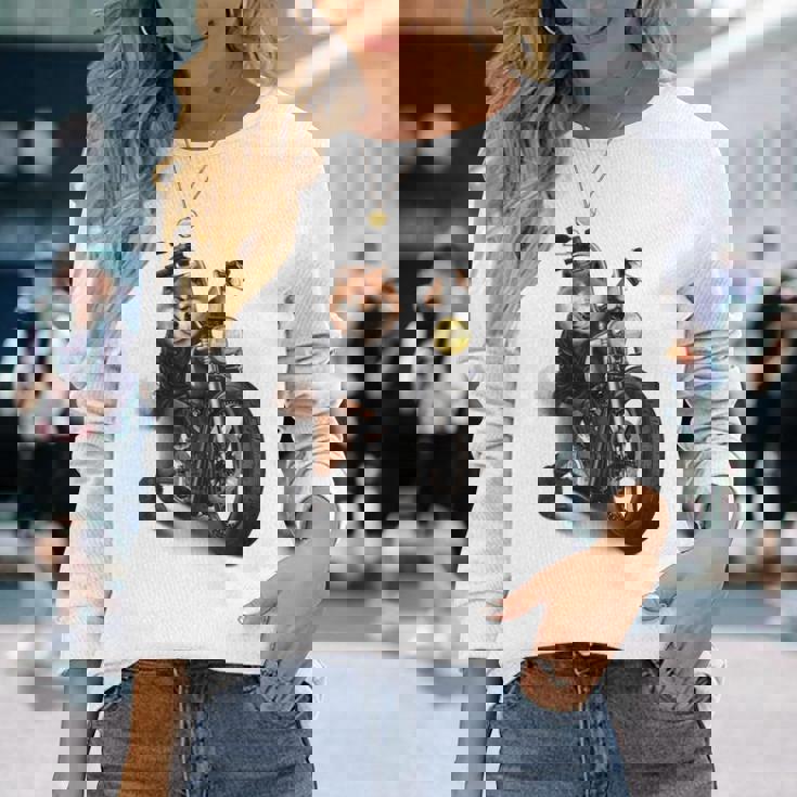 柴犬 いばけん 犬 バイク バイカー 長袖tシャツ 長袖Tシャツ 彼女への贈り物