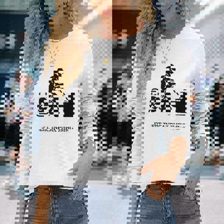 浄化槽ポンプ 長袖Tシャツ 彼女への贈り物