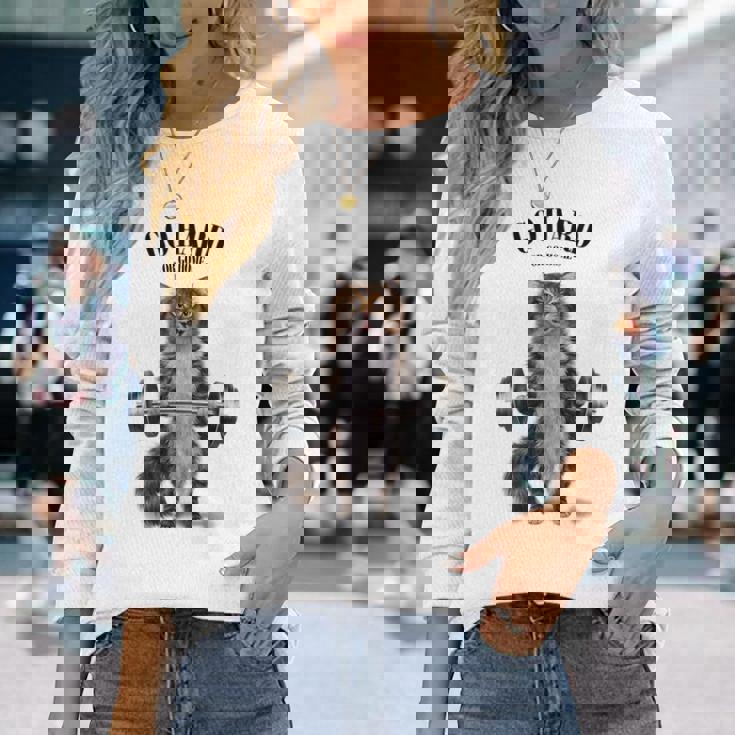 筋トレ ジム やる気がないなら家に帰れ トラ猫 ねこ 長袖Tシャツ 彼女への贈り物