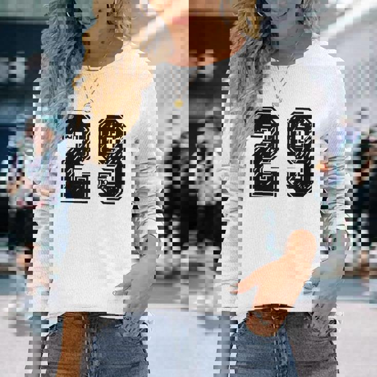 背番号 29 チーム短大スポーツ背番号付きユニフォーム 長袖Tシャツ 彼女への贈り物