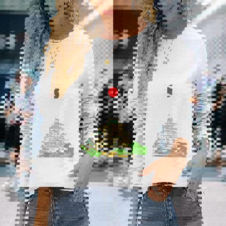 金沢 旅行 お土産 日本 恋人 和 国旗 長袖Tシャツ 彼女への贈り物