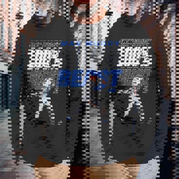 100 Beast Max Muncy Los Angeles Mlbpa 長袖Tシャツ 高齢者への贈り物