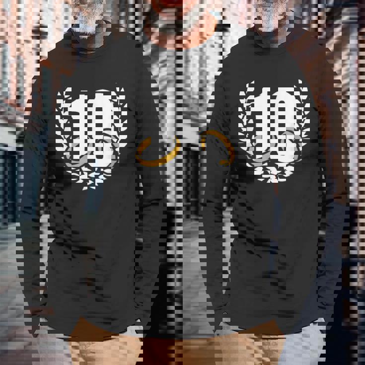 10年目10年目の結婚記念日リース 長袖Tシャツ 高齢者への贈り物