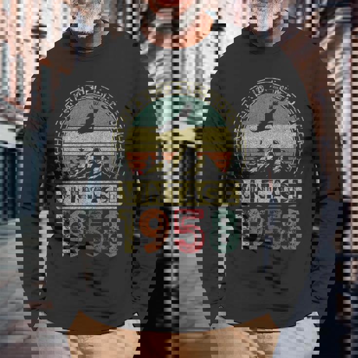 1958年ヴィンテージ、限定版、68歳の誕生日、68歳 長袖Tシャツ 高齢者への贈り物