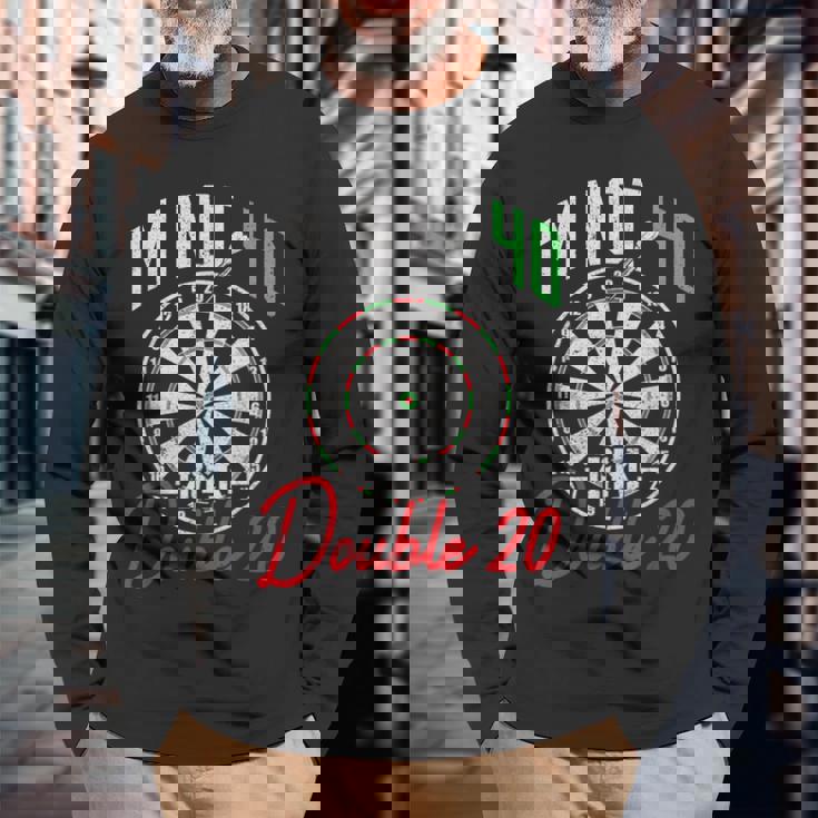 40歳の誕生日ダーツプレーヤー 40歳ダーツ 長袖Tシャツ 高齢者への贈り物