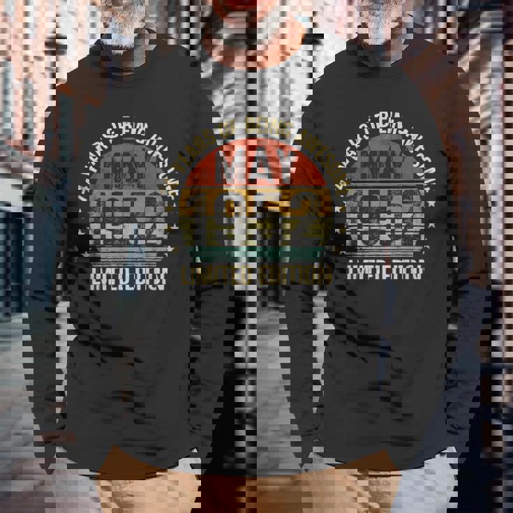 5月の誕生日 Est 1952 限定版 ヴィンテージ 74Th 長袖Tシャツ 高齢者への贈り物