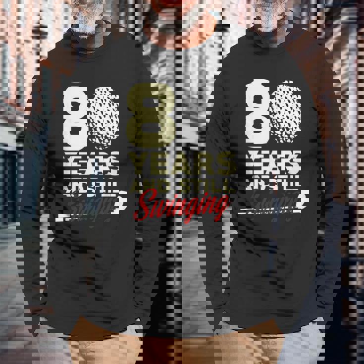 80 Years Andtillwinging 長袖Tシャツ 高齢者への贈り物