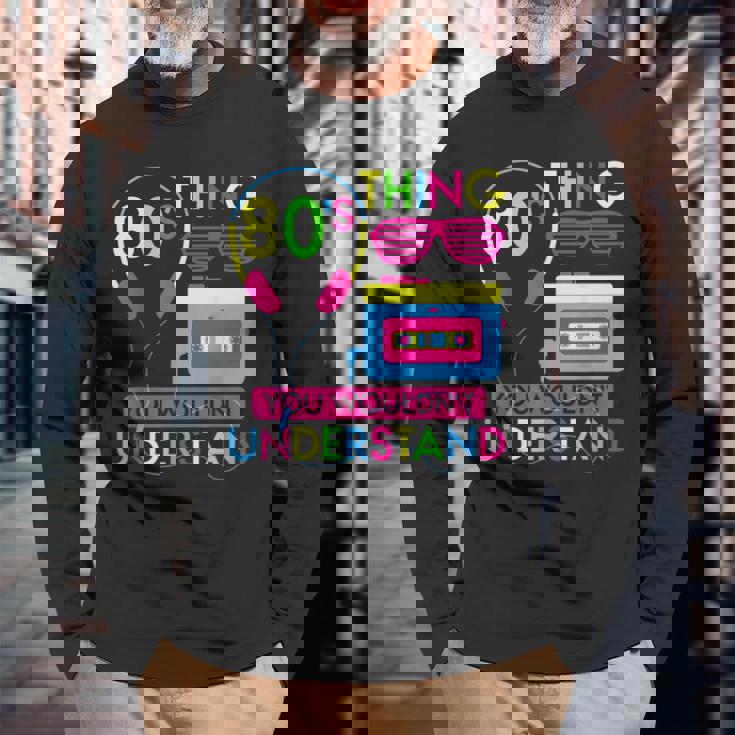 80年代コスチューム 1980年代テーマ パーティー 80年代スタイル ファッション衣装 長袖Tシャツ 高齢者への贈り物