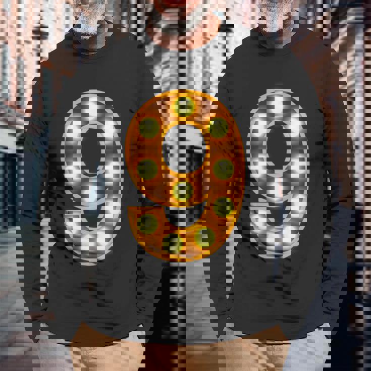 9周年記念 9回目 結婚9周年記念 長袖Tシャツ 高齢者への贈り物