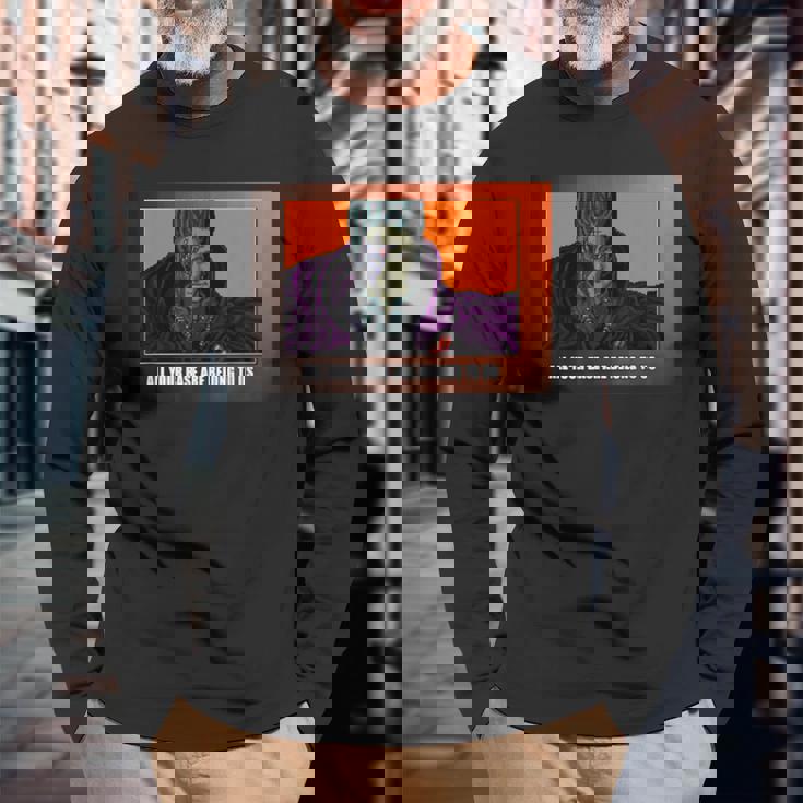 All Your Base Are Belong To Us 長袖Tシャツ 高齢者への贈り物