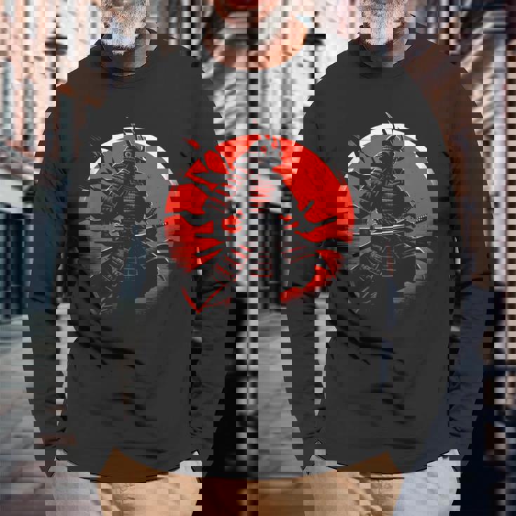 Ancient Japaneseamurai Bushido Code Warrior 長袖Tシャツ 高齢者への贈り物