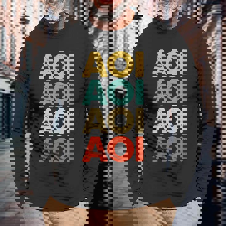 Aoi 葵 長袖Tシャツ 高齢者への贈り物