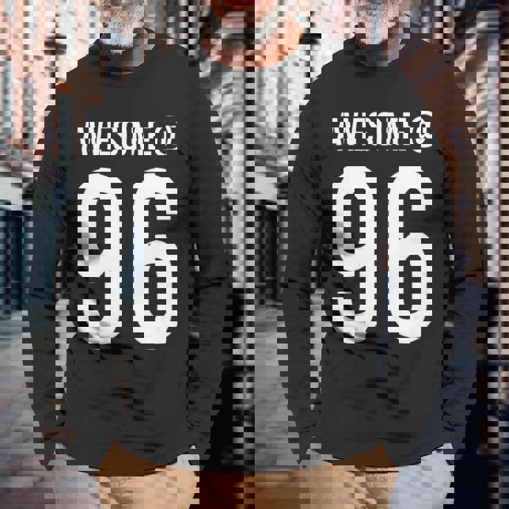 Awesome At 96 面白い96歳の誕生日のお祝いに 長袖tシャツ 長袖Tシャツ 高齢者への贈り物