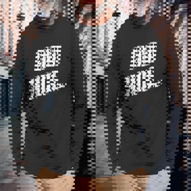 Awwhucksトウモロコシ好き 面白いことわざグラフィック 長袖Tシャツ 高齢者への贈り物