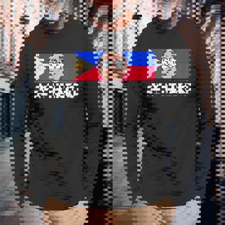 Ay Nako Pinoy Pride Filipino Philippines シャツ 長袖Tシャツ 高齢者への贈り物