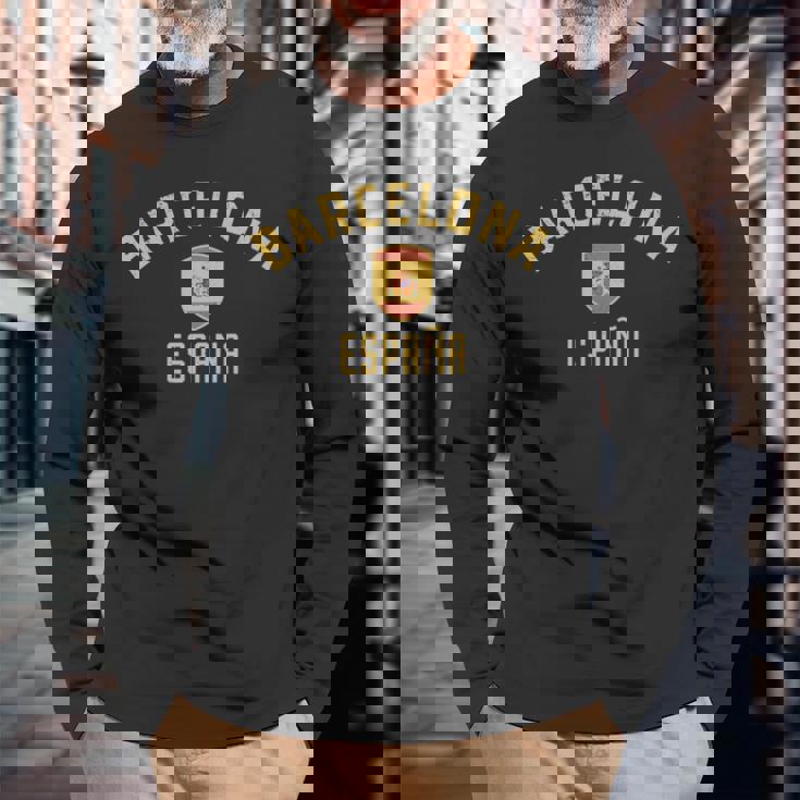 Barcelonapain スペイン、バルセロナ 長袖tシャツ 長袖Tシャツ 高齢者への贈り物
