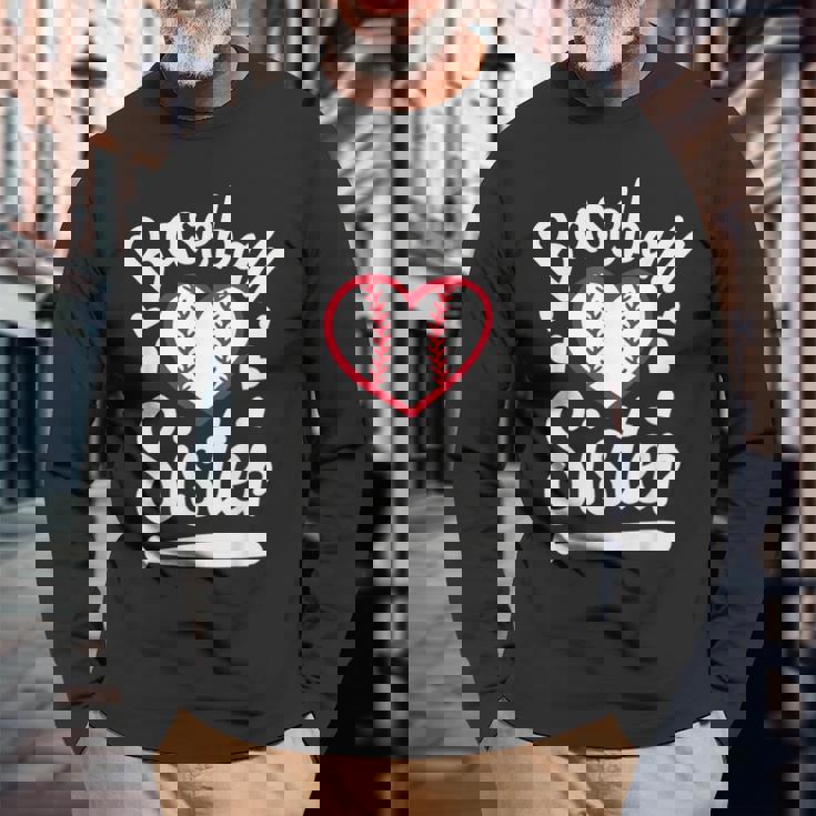 Baseballister At Heart プレイヤーズシスター、ベースボールシス 長袖Tシャツ 高齢者への贈り物