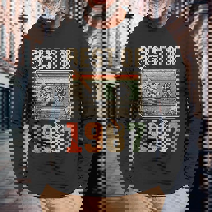 Best Of 1987 オールド・カセット 39歳の誕生日 レトロ 長袖Tシャツ 高齢者への贈り物