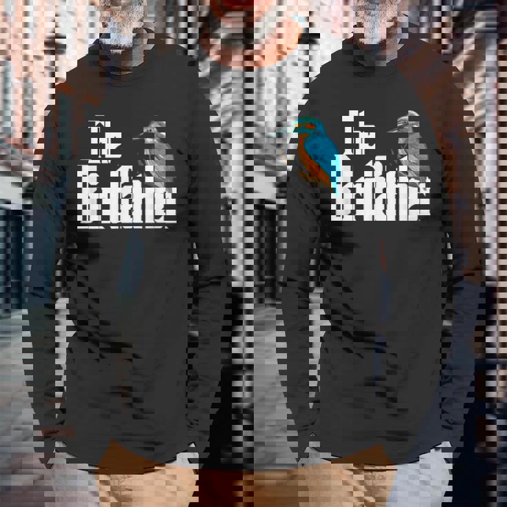 The Birdfather シャツ バードウォッチング ファニー ミーム バーダー ダディ 長袖Tシャツ 高齢者への贈り物