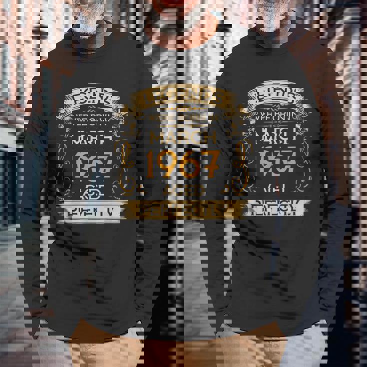 Birthday Legends Were Born Ins March 1967 長袖Tシャツ 高齢者への贈り物