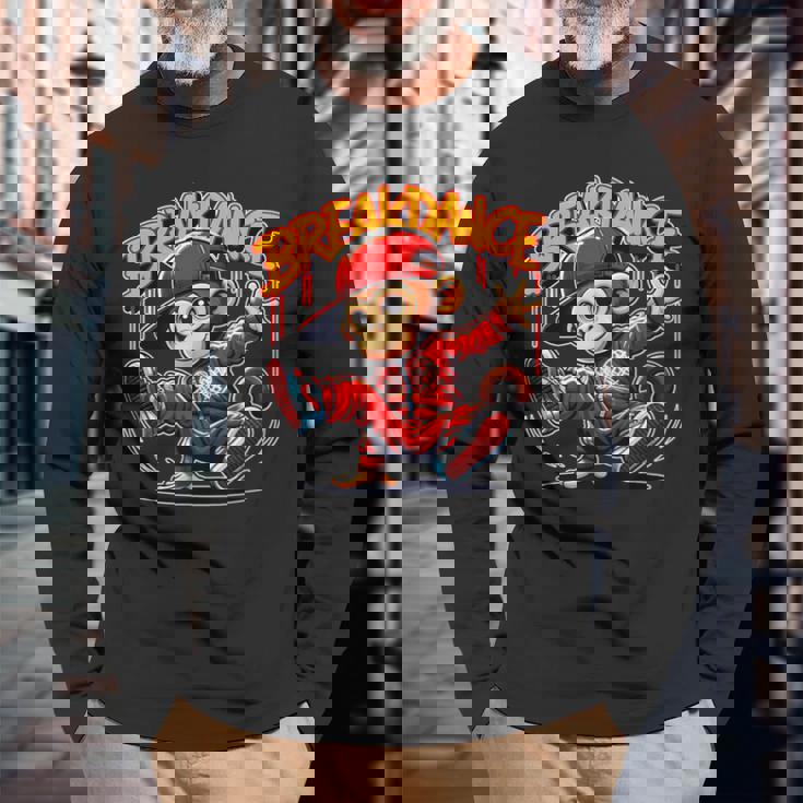 Breakdance ヒップホップ ダンス衣装 モンキー ブレイクダンス 長袖Tシャツ 高齢者への贈り物