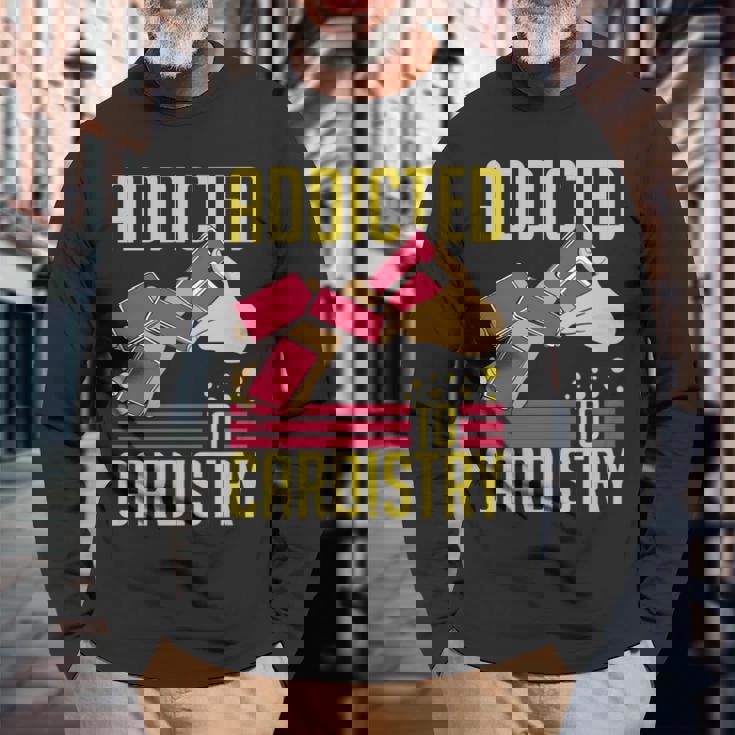 Cardistry マジック トランプ トレーニング トリック ストリートアーティスト 長袖tシャツ 長袖Tシャツ 高齢者への贈り物