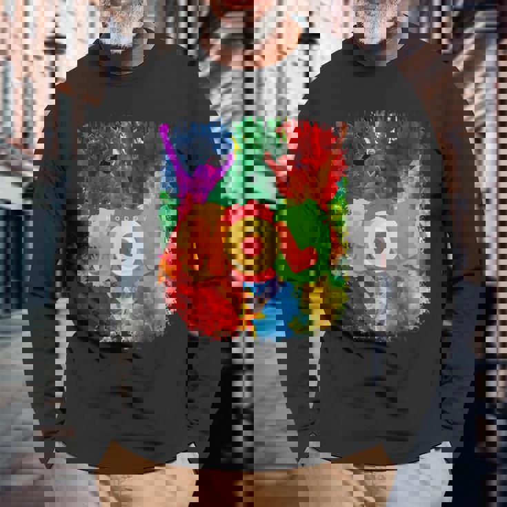 Color Mashup Wild Celebrations Happy Holi 長袖Tシャツ 高齢者への贈り物