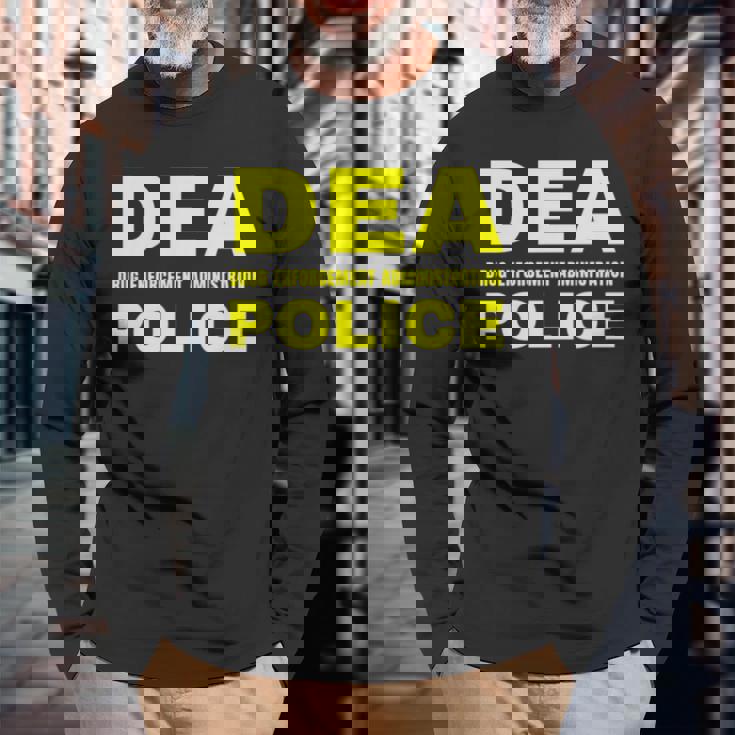 Dea 警察官 麻薬取締局 フロントプリント 長袖tシャツ 長袖Tシャツ 高齢者への贈り物